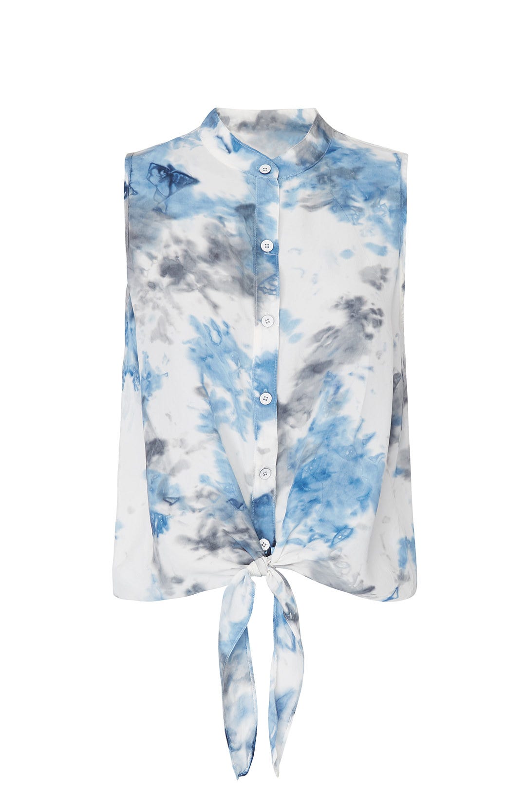 Tie Dye Tie Front Shirt by Fifteen Twenty