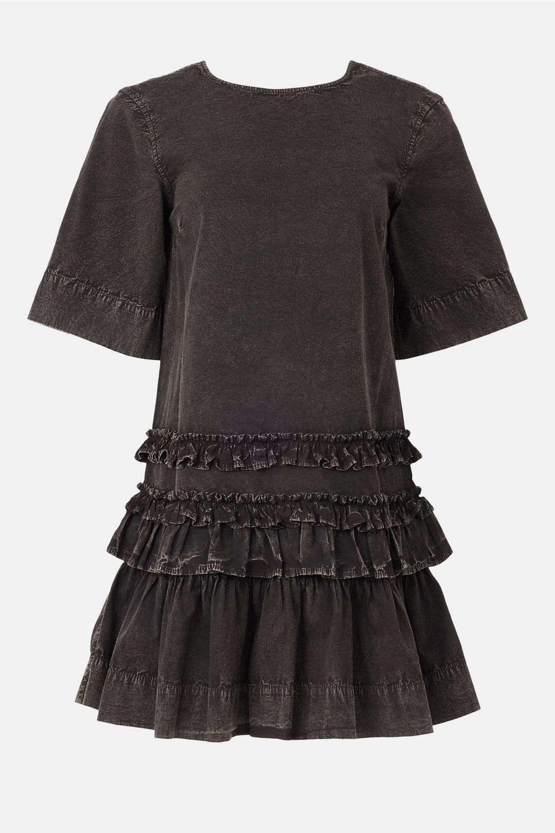 Ruffle Hem Mini Dress by GANNI 4