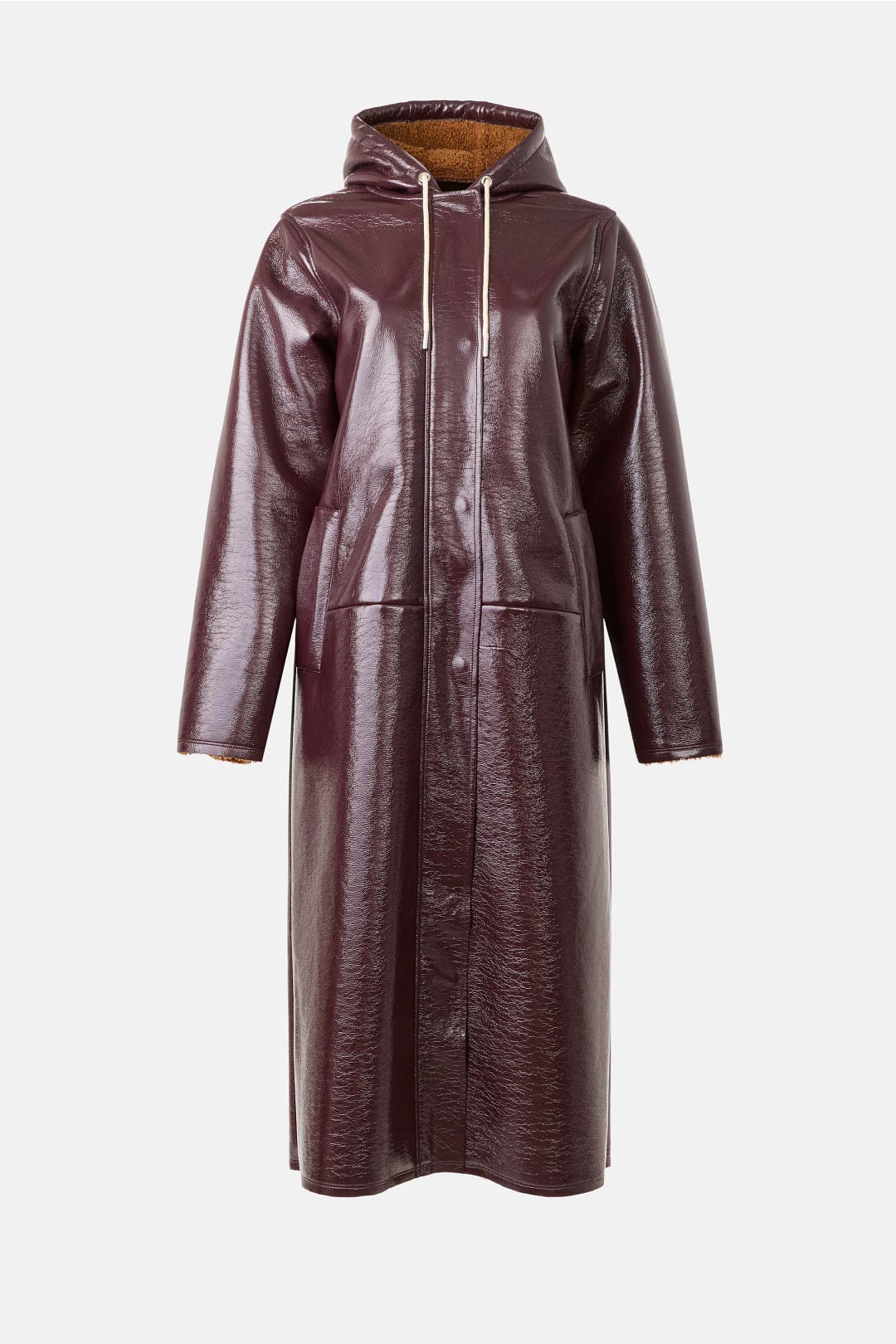 Shearling Lined Leather Hooded Coat by PLAN C x RTR | Rent the Runway