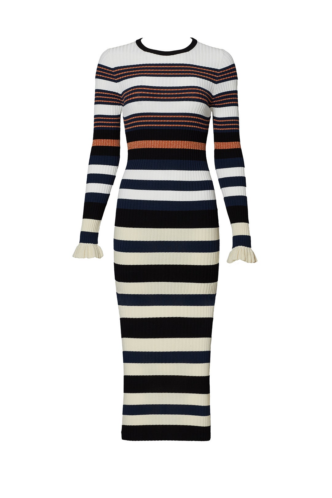 Harvest White Striped Dress by Opening Ceremony