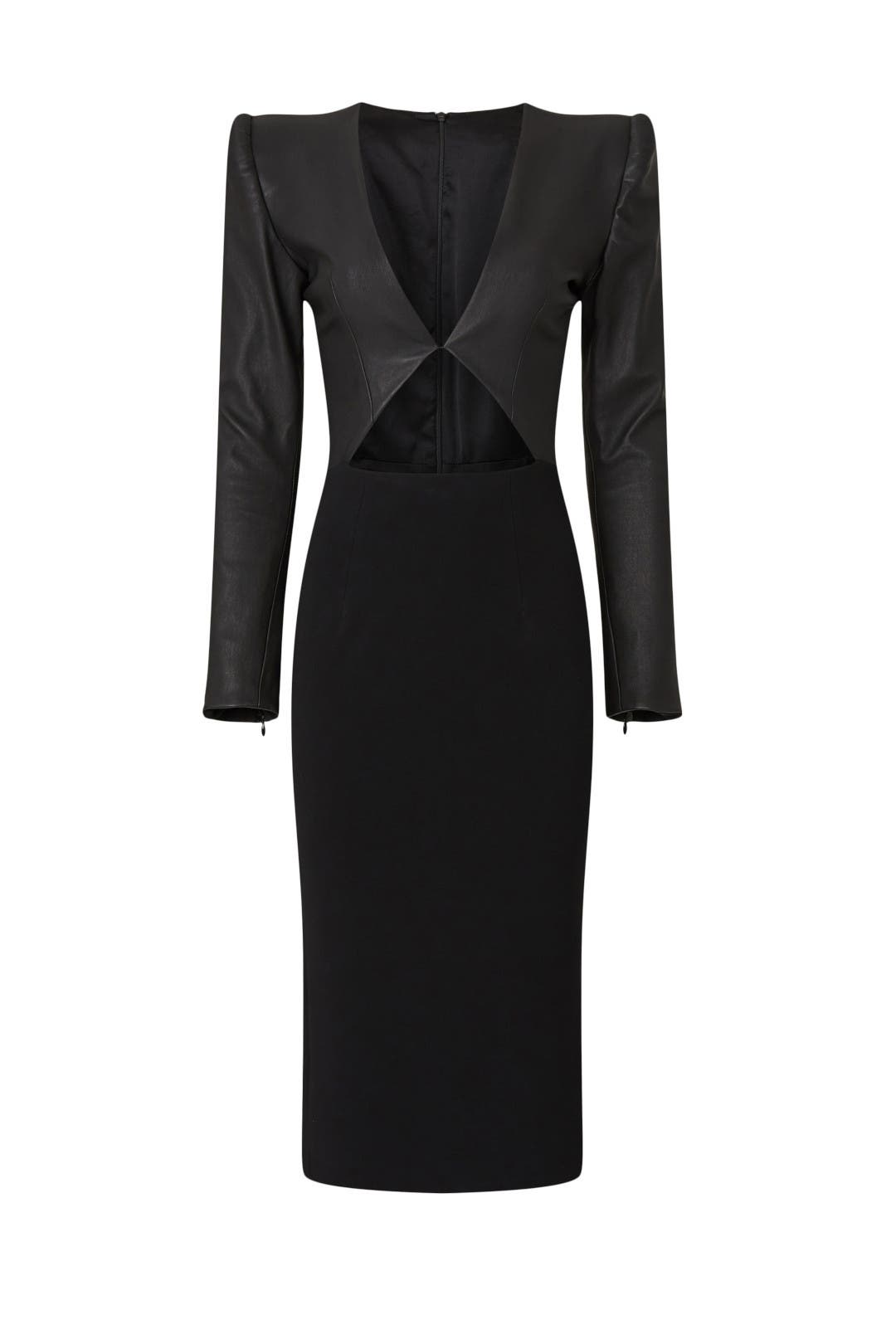 Cutout Leather Dress by Sergio Hudson | Rent the Runway