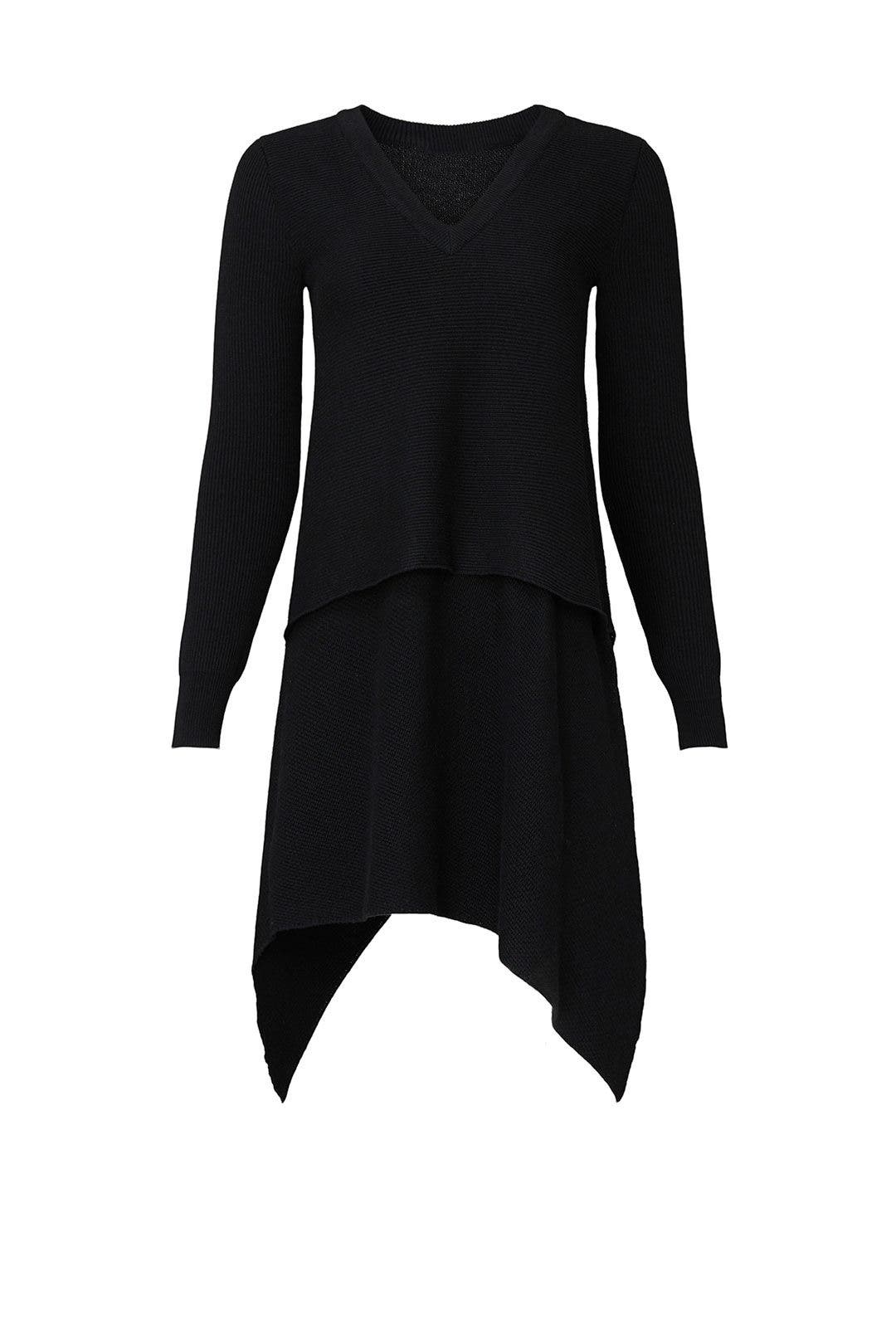 Black Asymmetrical Sweater by Derek Lam 10 Crosby x RTR