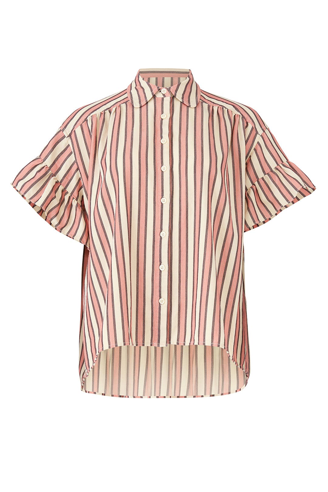 The Flounce Sleeve Top by The Great. 3