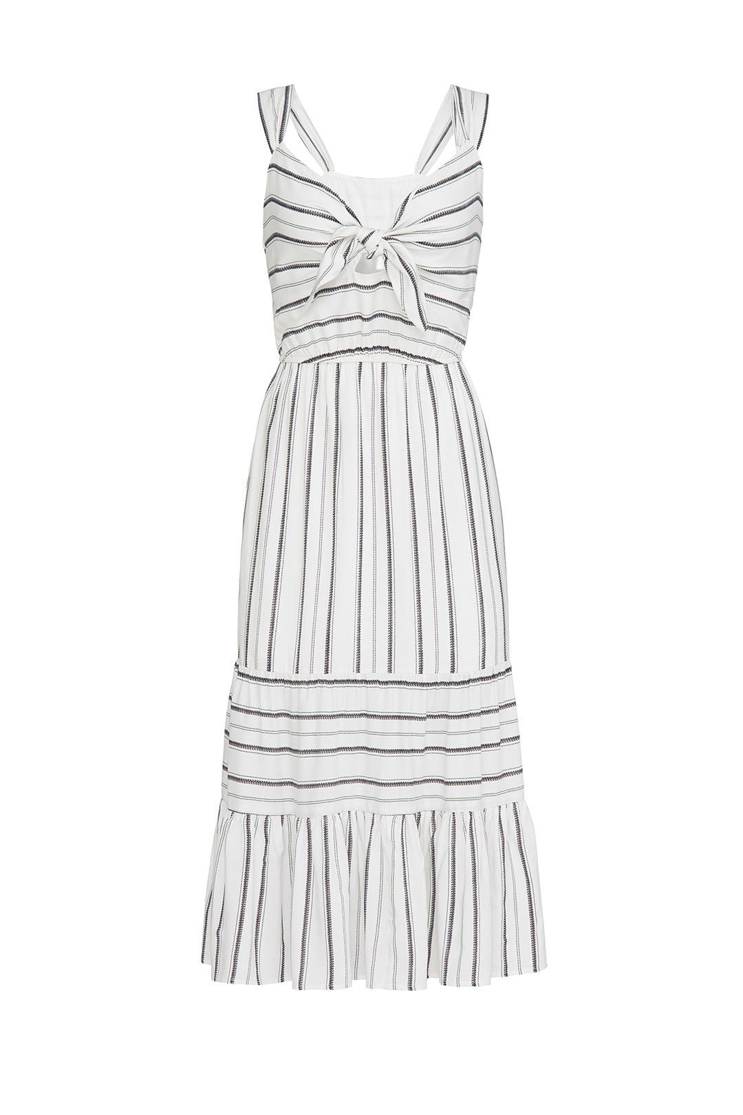 Striped Tiered Midi Dress by Slate & Willow for $40 | Rent the Runway