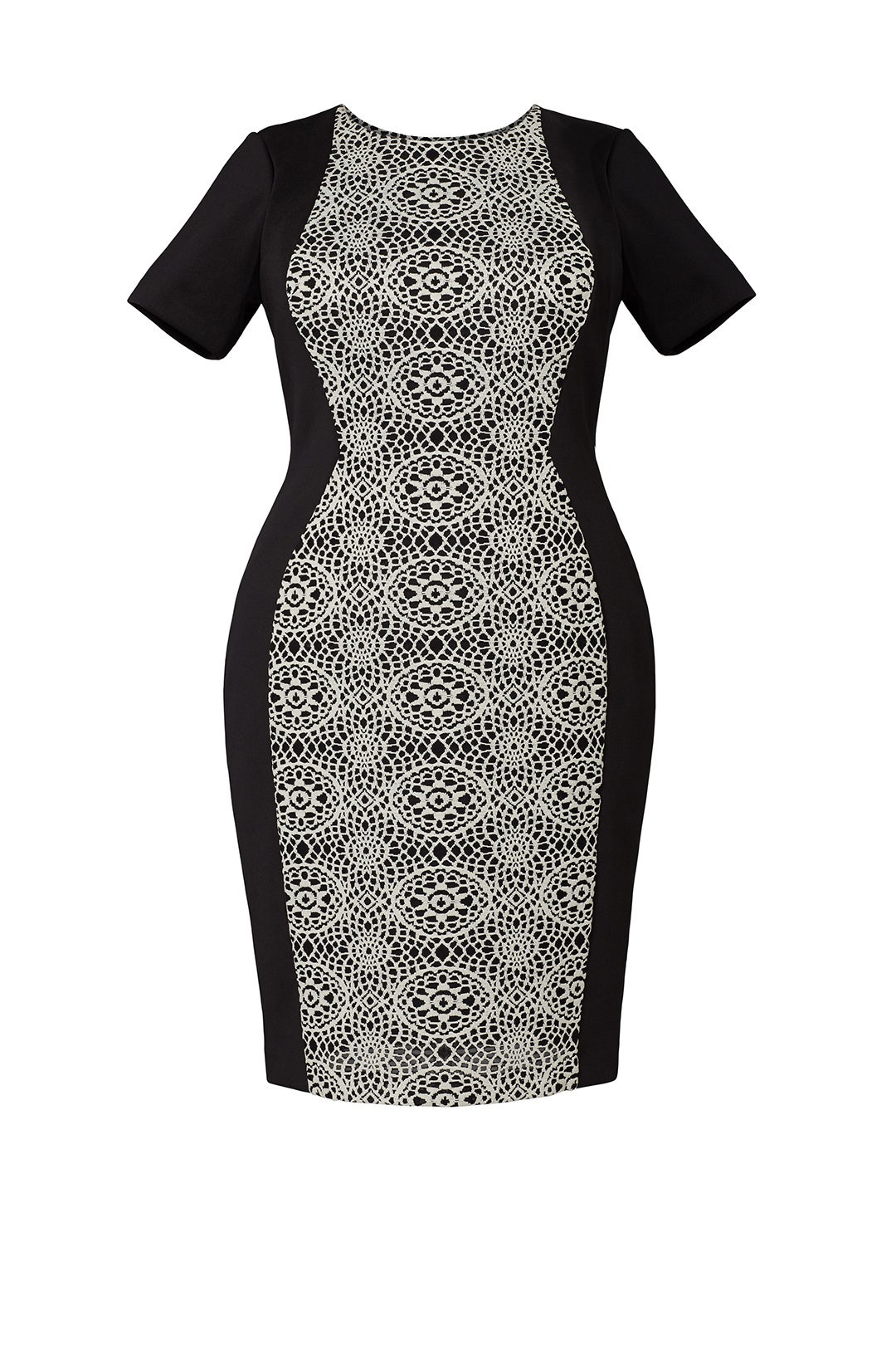 Bonded Lace Block Sheath Dress by Adrianna Papell