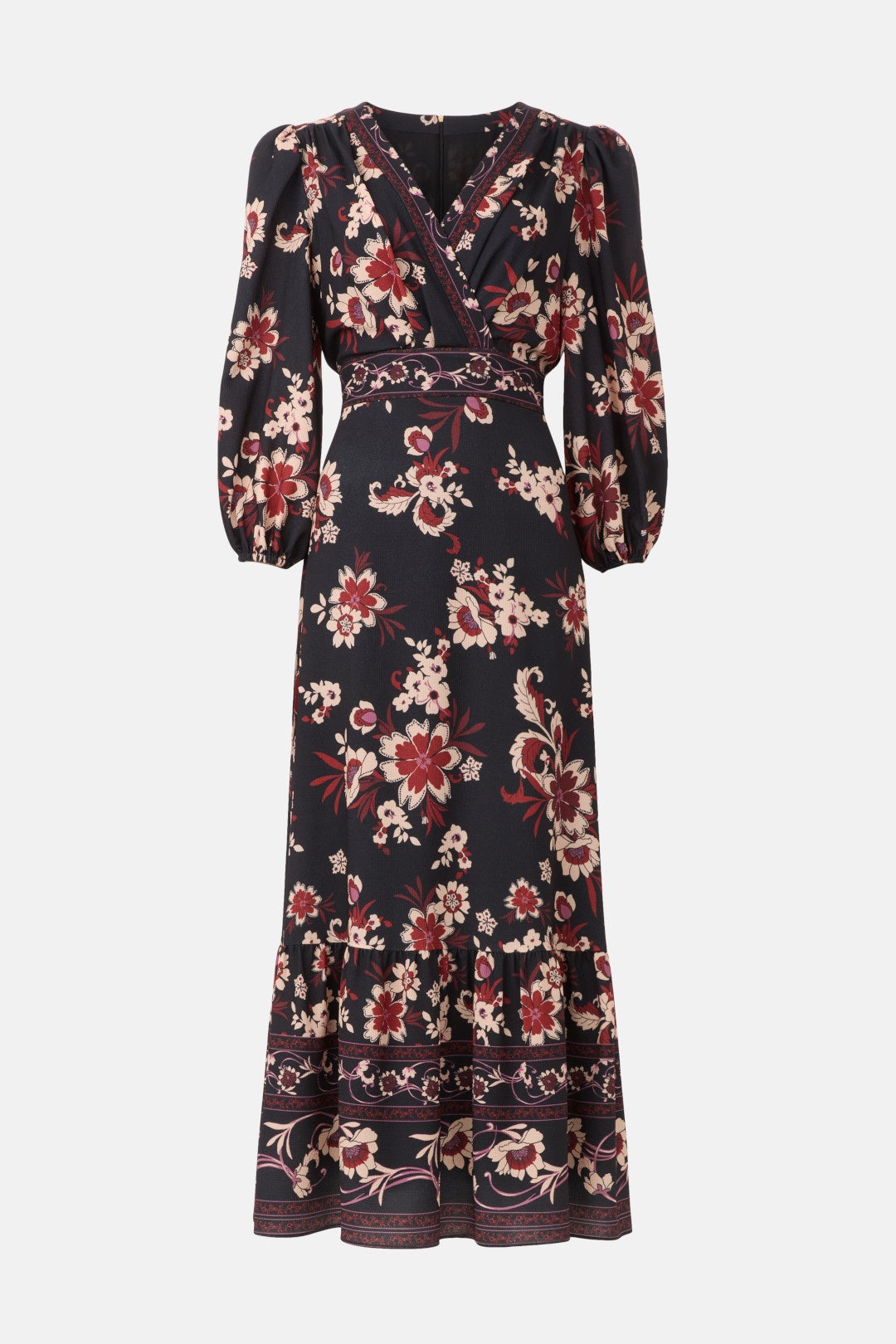 V Neck Floral Midi by Donna Morgan 4