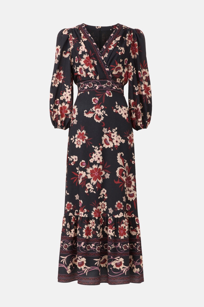 V Neck Floral Midi by Donna Morgan - Photo 4
