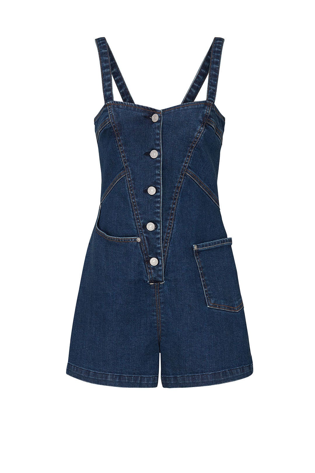 Asymmetrical Seam Romper  by 7 For All Mankind 4