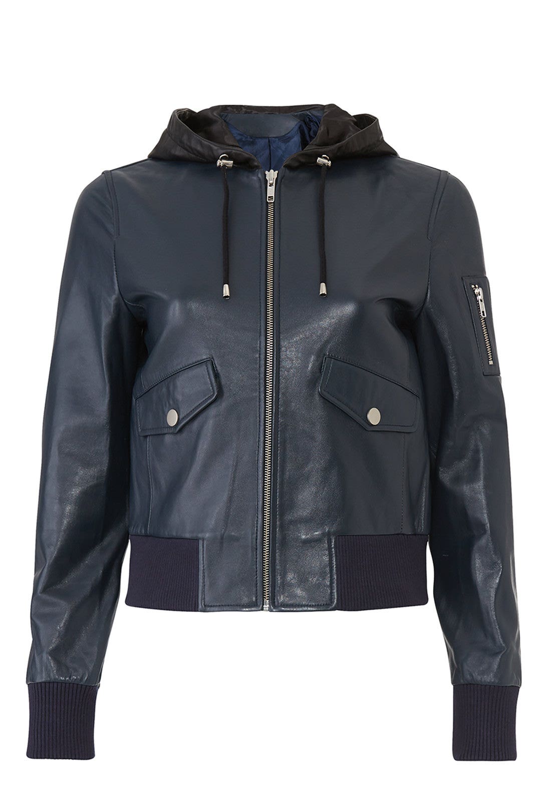 Hooded Leather Bomber by Samantha Sipos 3