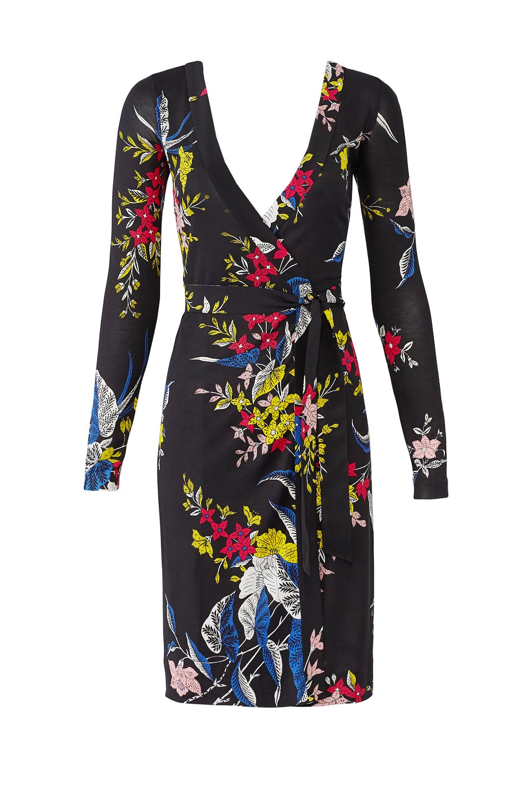 knee length dresses for ladies Dvf Jeanne Wrap Dress