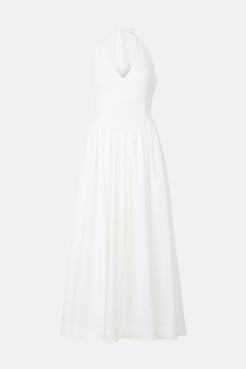 V-Neck Halter Dress by Jewel x Badgley Mischka - Photo 4