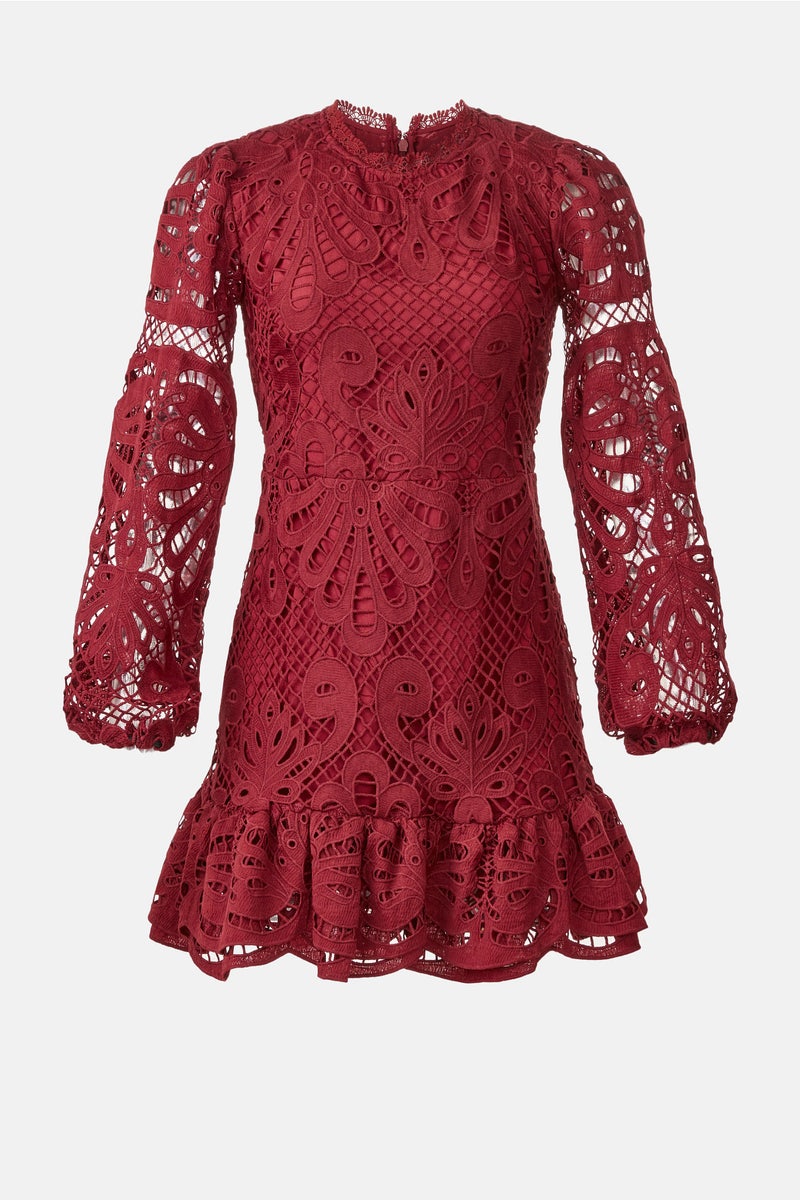 Red Lace Fransisca Dress by Alexis | Rent the Runway