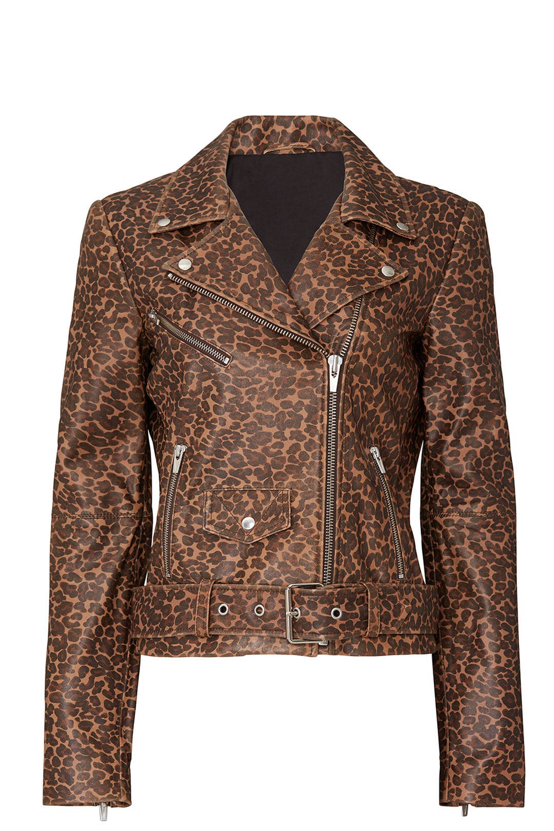 Leopard Smooth Jayne Leather Jacket by VEDA 4