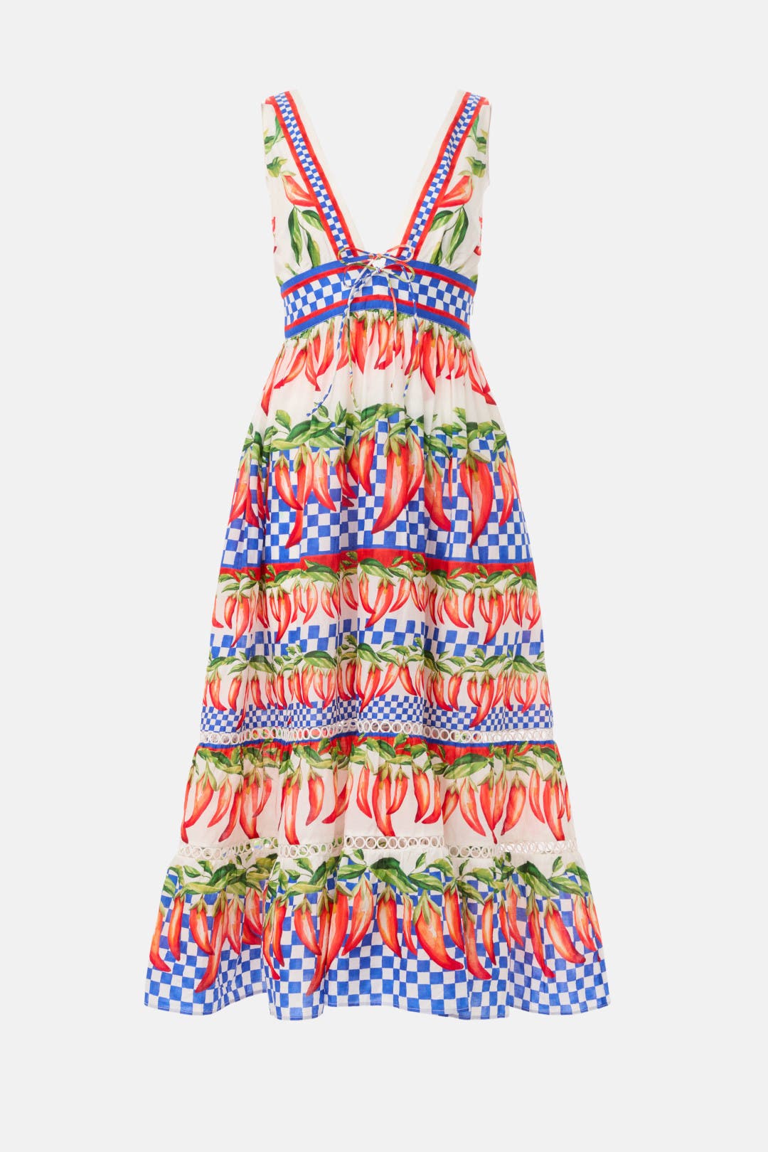 Picnic Peppers Ainika Midi Dress by FARM Rio | Rent the Runway
