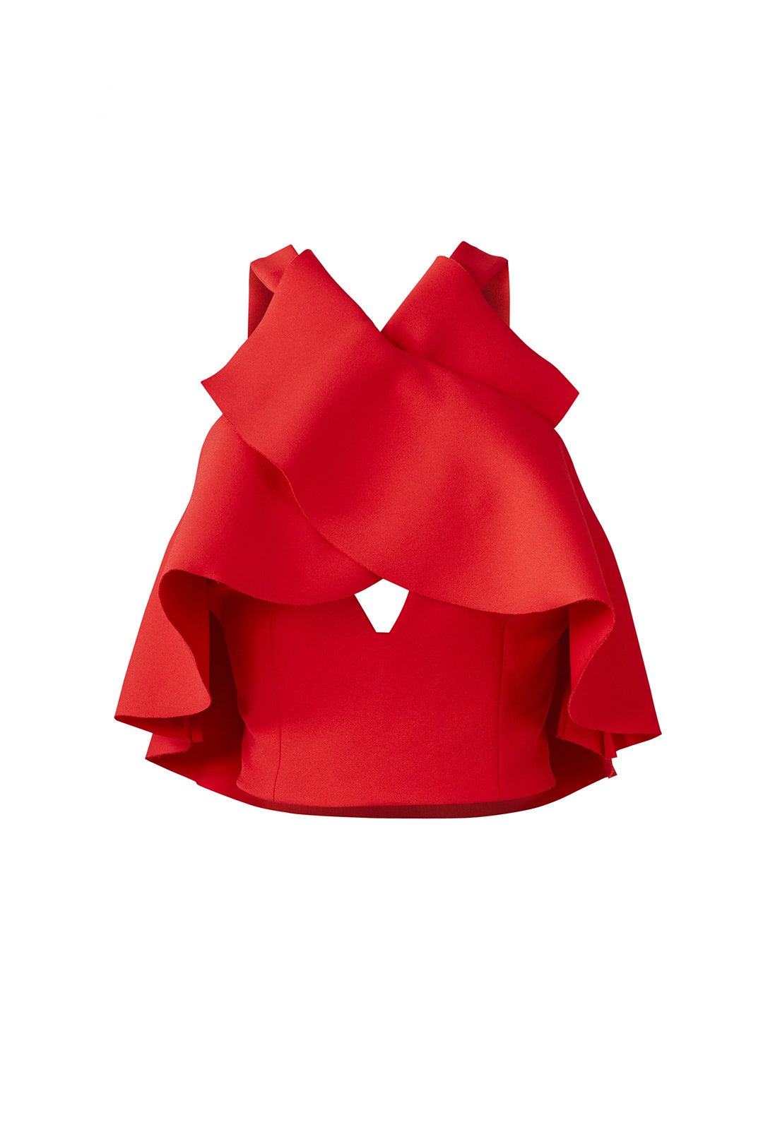 Red Ruffle Crop Top by KENDALL + KYLIE 3