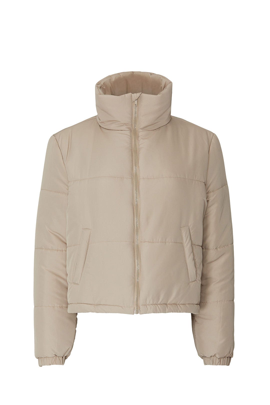 Taupe Puffer Jacket by Louna 4