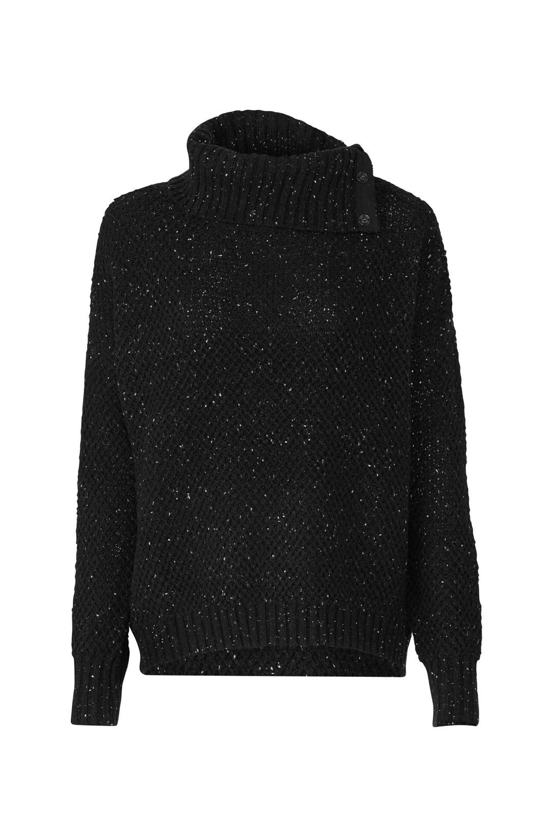 Black Snap Turtleneck by Michael Stars 3