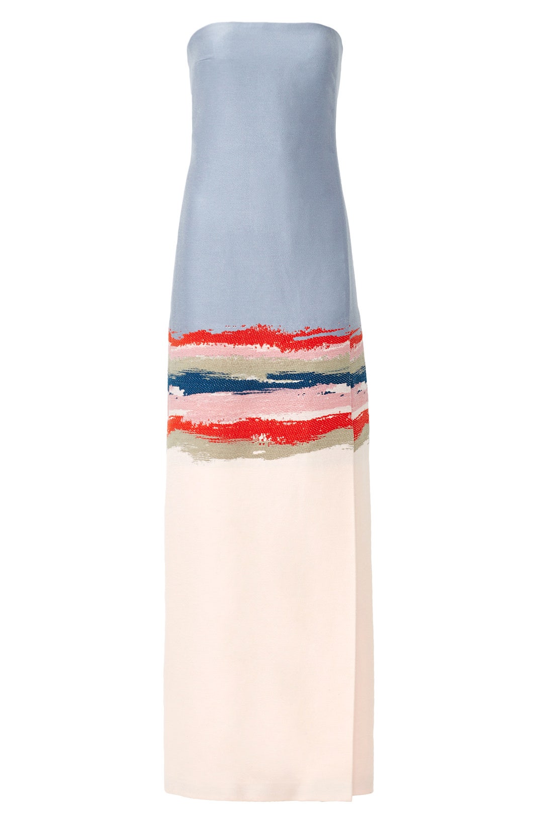 Painterly Jacquard Strapless Gown by Tory Burch 3