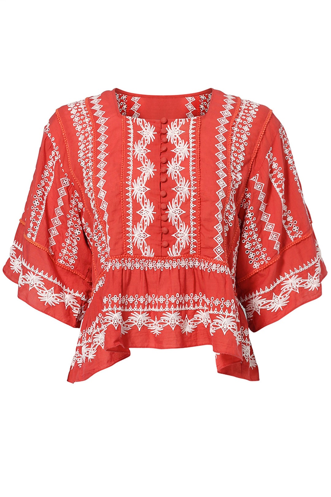Coral Heidi Top by Rachel Zoe