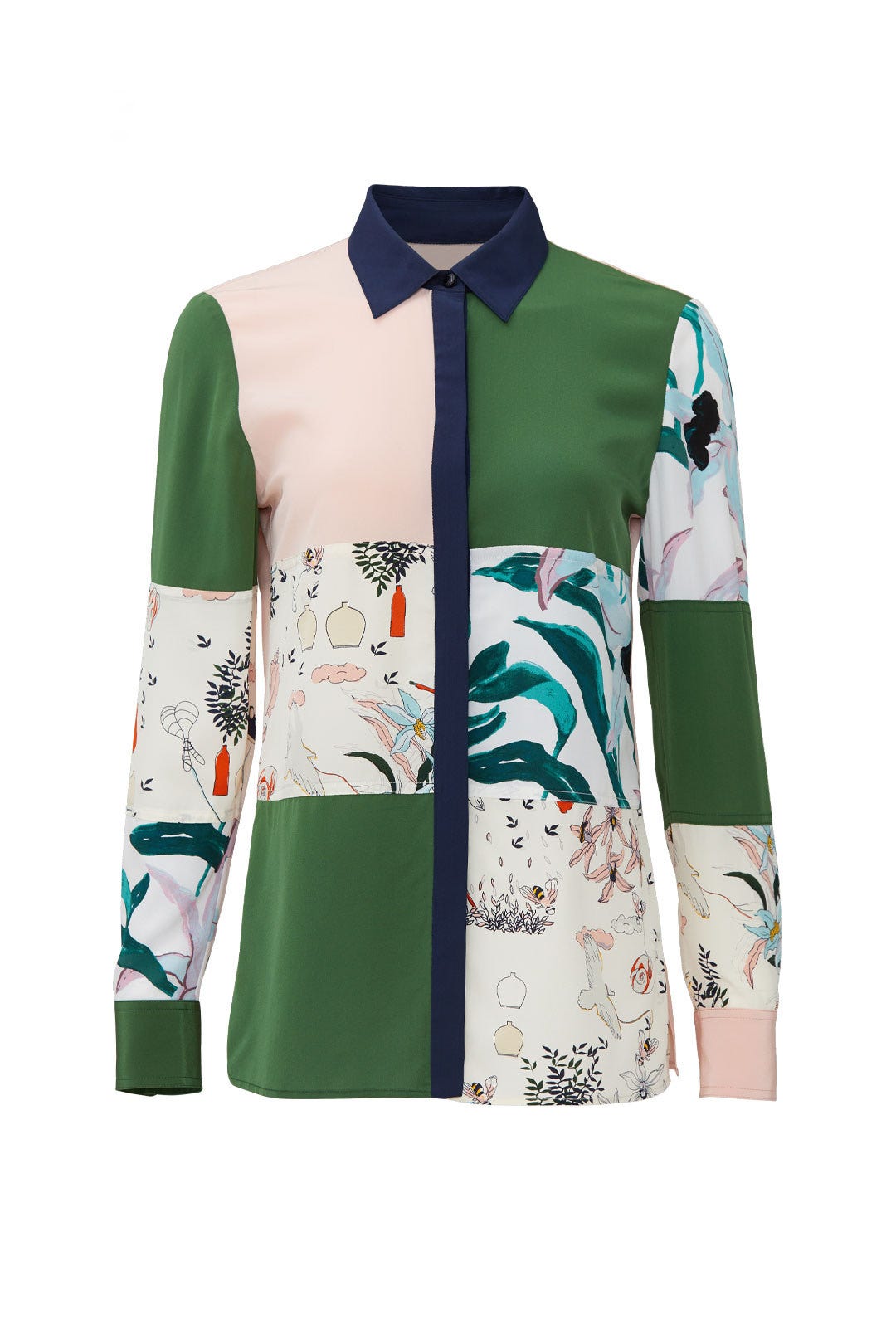 Ivory Patchwork Top by Tory Burch