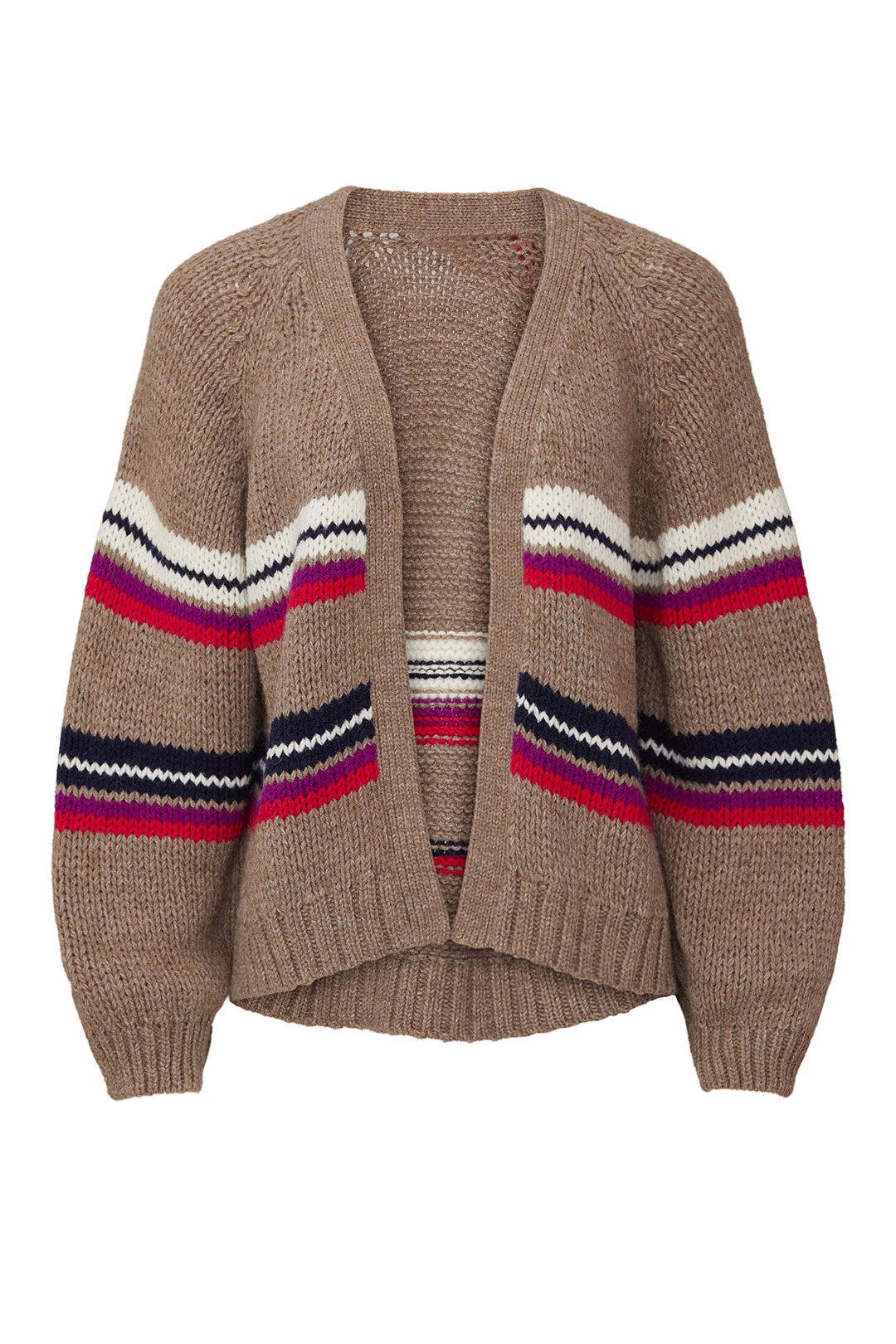 Brown Striped Cardigan by XíRENA 4