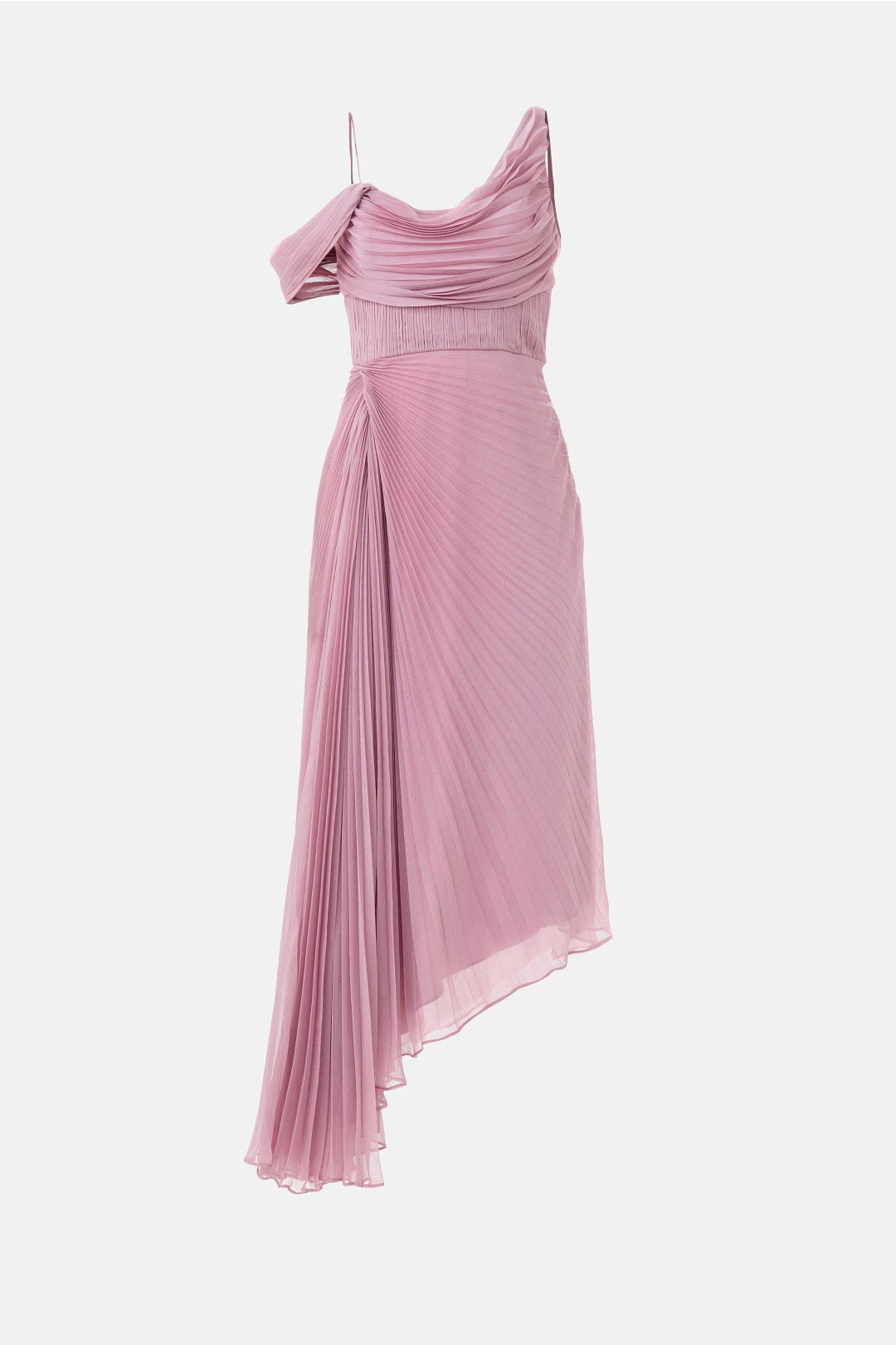 Joelle Pleated Draped Gown by AMUR 4