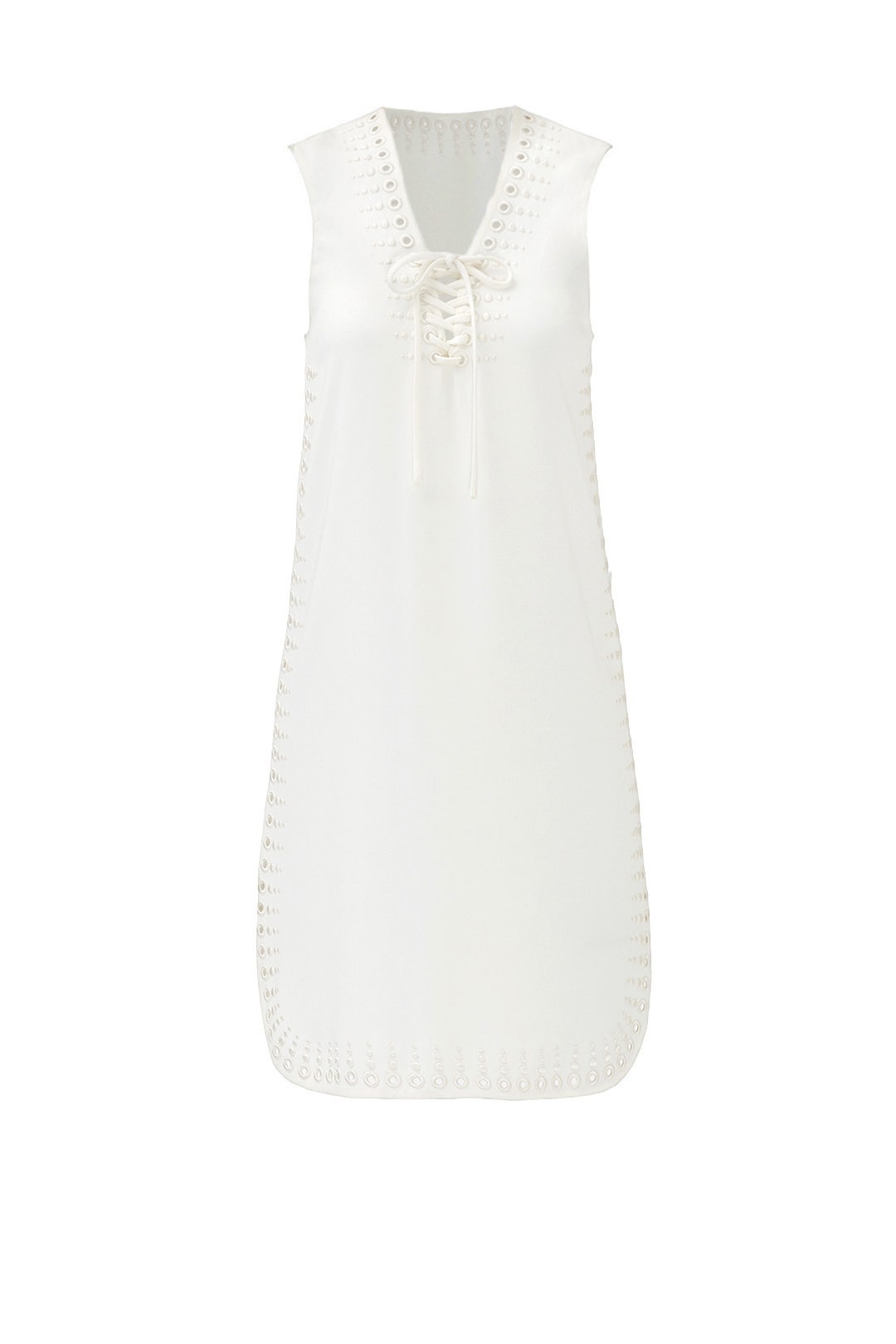 White Grommet Laces Dress by Derek Lam 10 Crosby