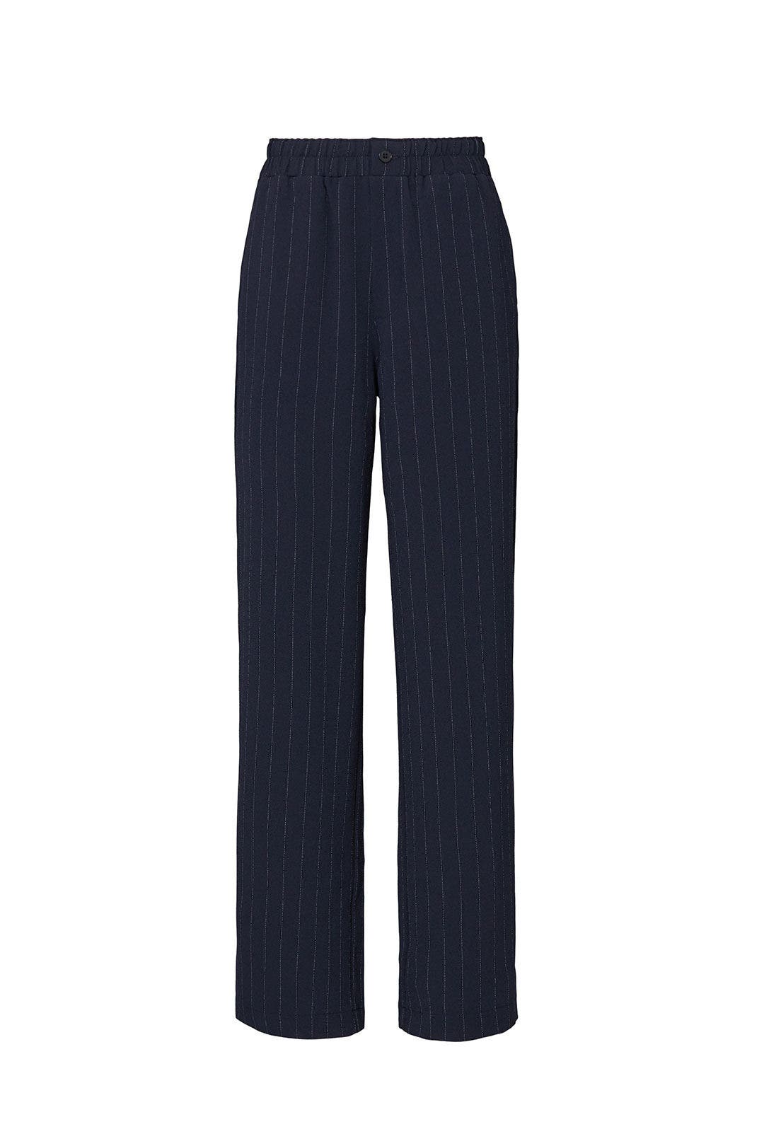 Navy Striped Straight Pants by GANNI 4