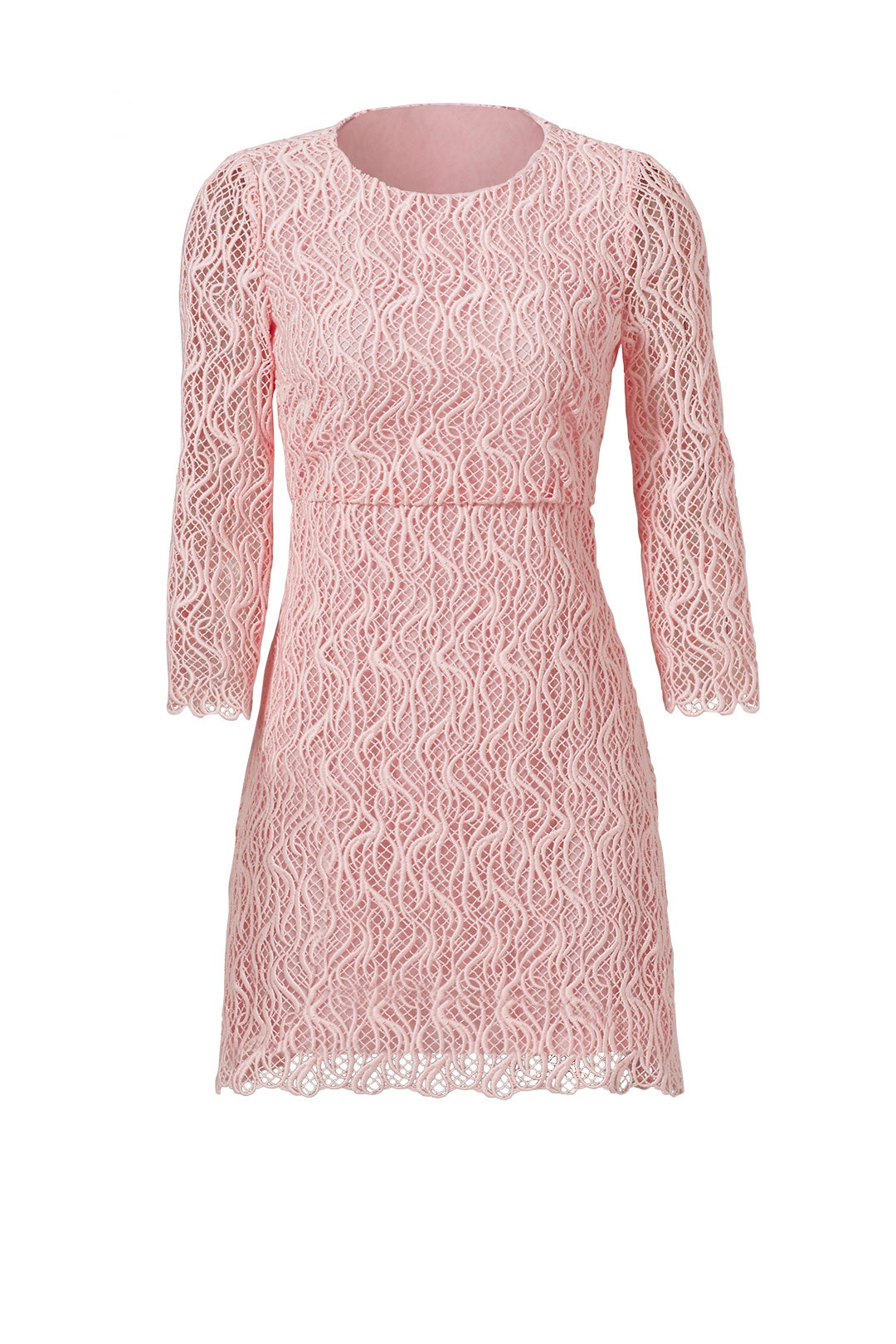Pink Macrame Lace Dress by Giambattista Valli