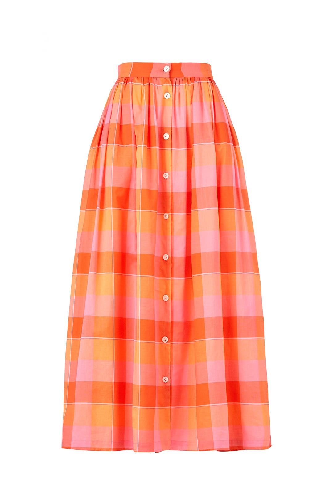 Orange Button Front Skirt by MDS Stripes 3