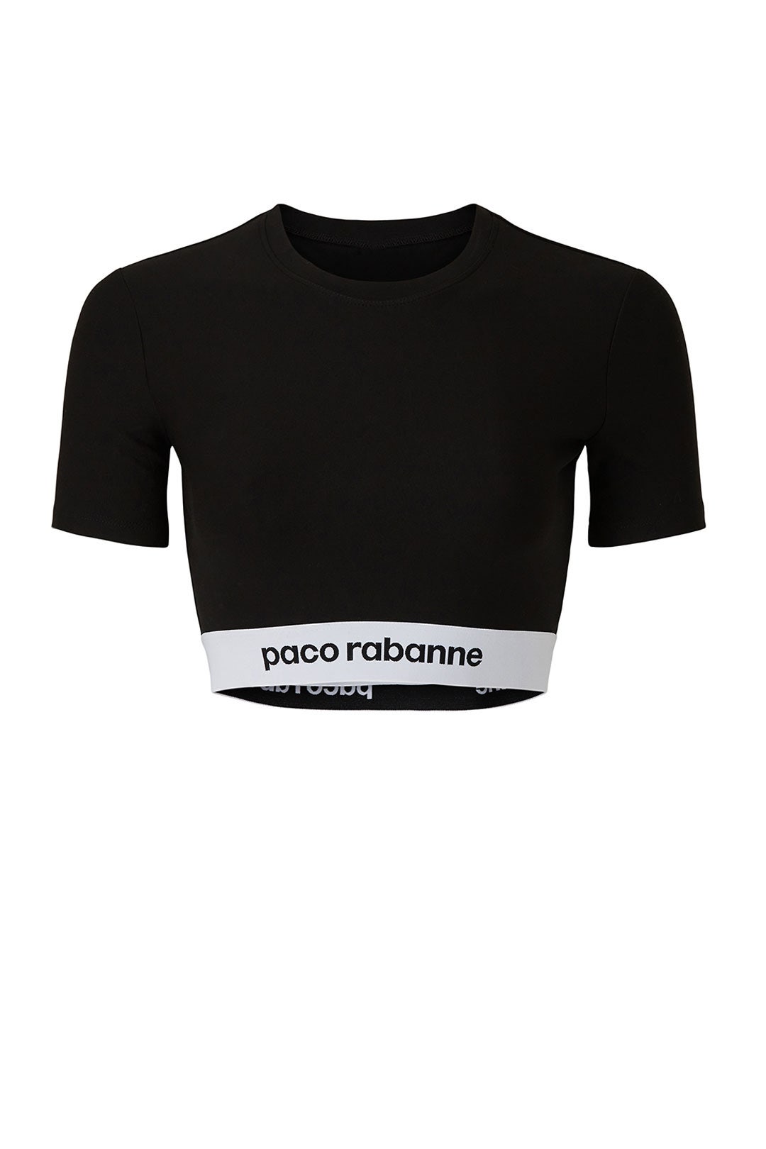 Black Logo Crop Top by Rabanne 4