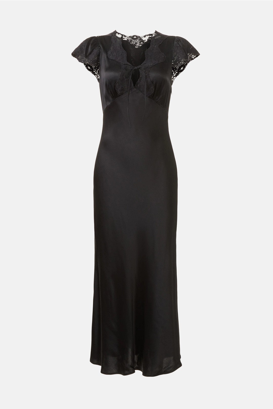 Lace Trim Midi Dress