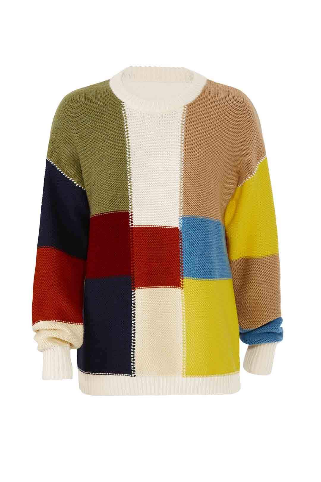 Patchwork Straight Sweater by See by Chloé