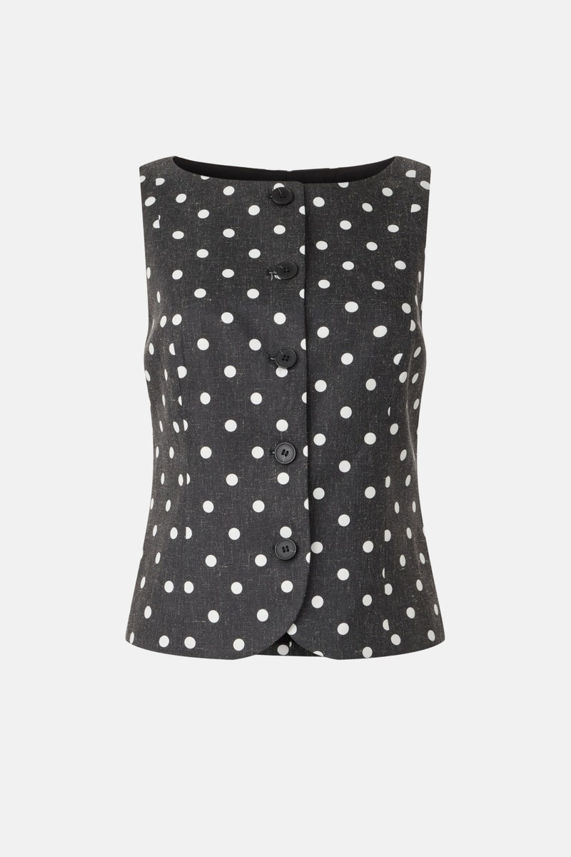 Button Down Boat Neck Top by CeCe - Photo 4