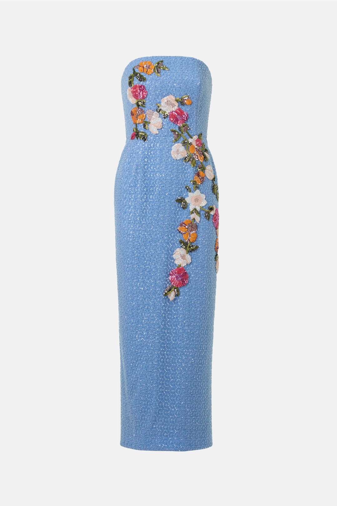 Silvia Embroidered Floral Column Dress by Helsi 4