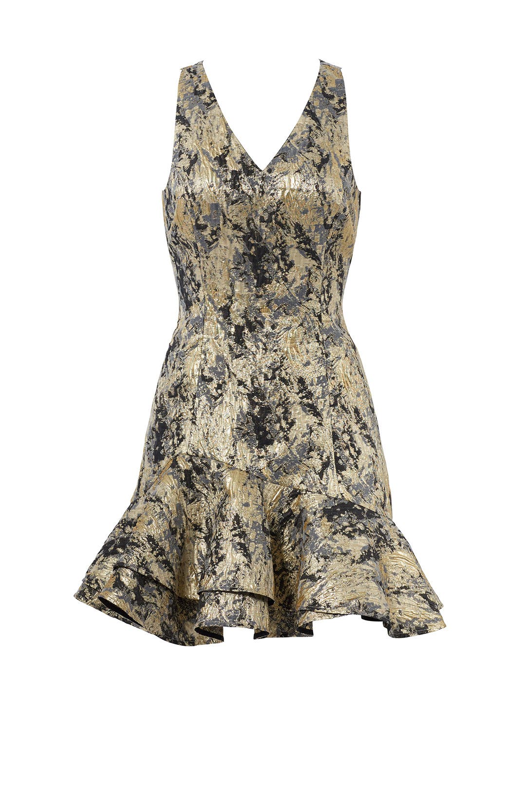 Gold Foil Printed Dress by Josie by Natori for 31 Rent the Runway