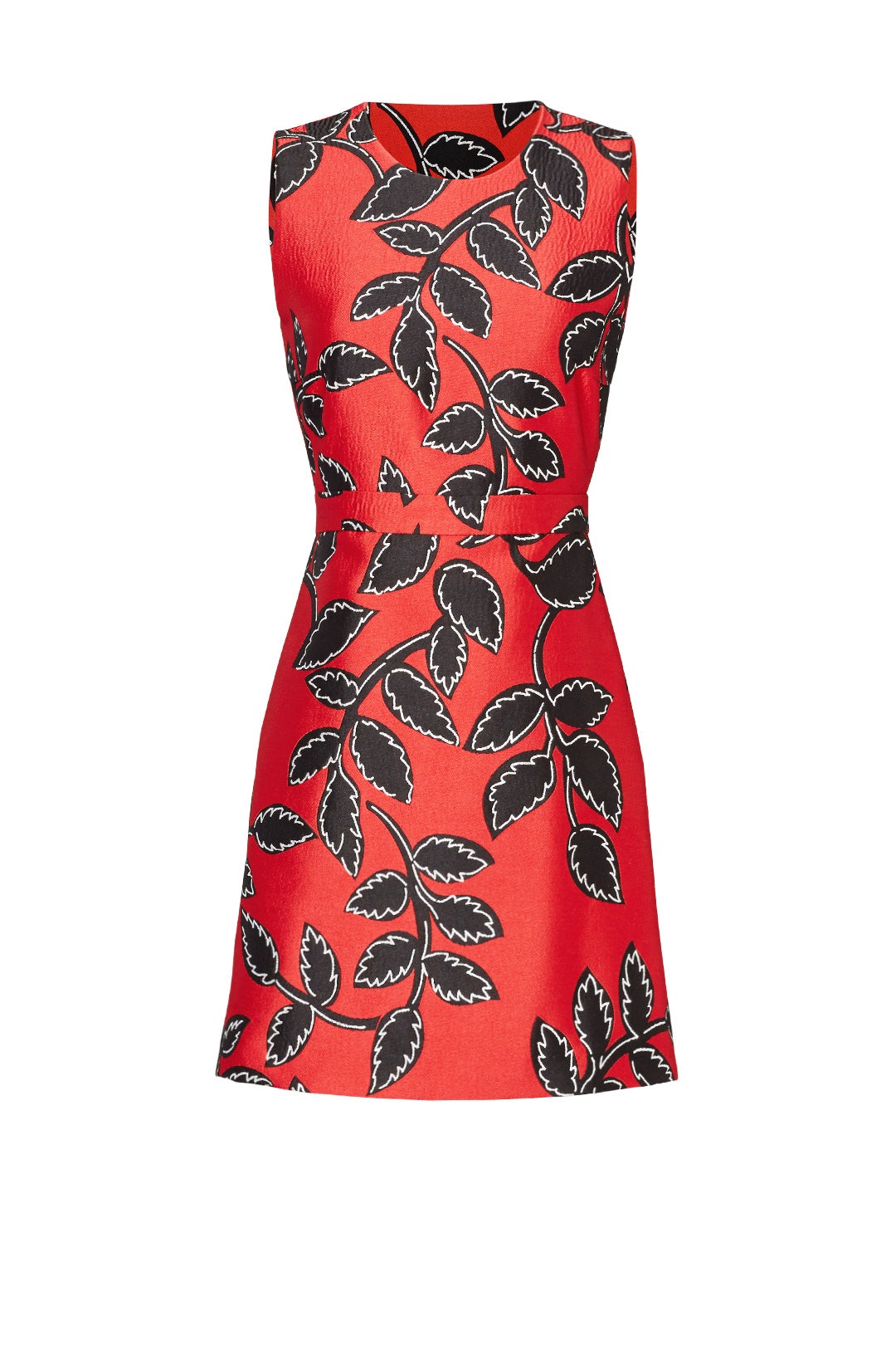 Red Printed Vine Dress by MSGM