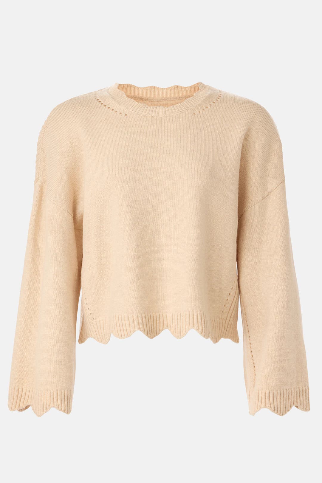 Scallop Trimmed Crew Neck Sweater by 3.1 Phillip Lim | Rent the Runway