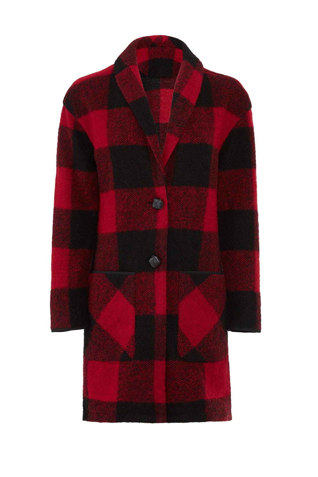 Red Check Sweater Coat by Slate & Willow