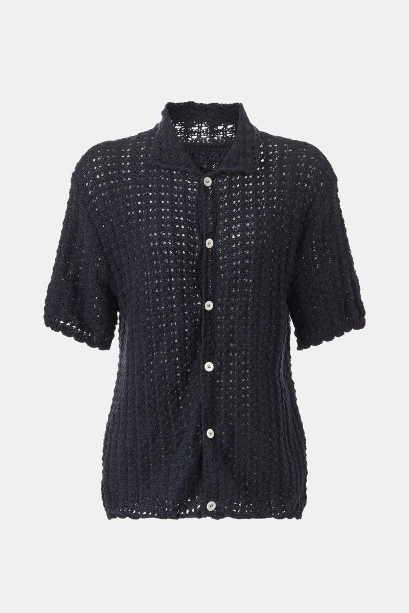 Crochet Collared Cardigan by DUNST - Photo 4