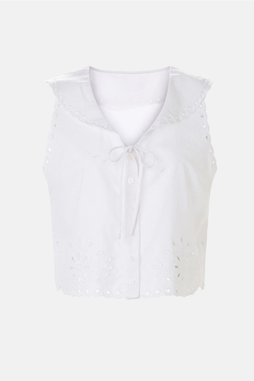 Eyelet Sailor Top by LE JEAN