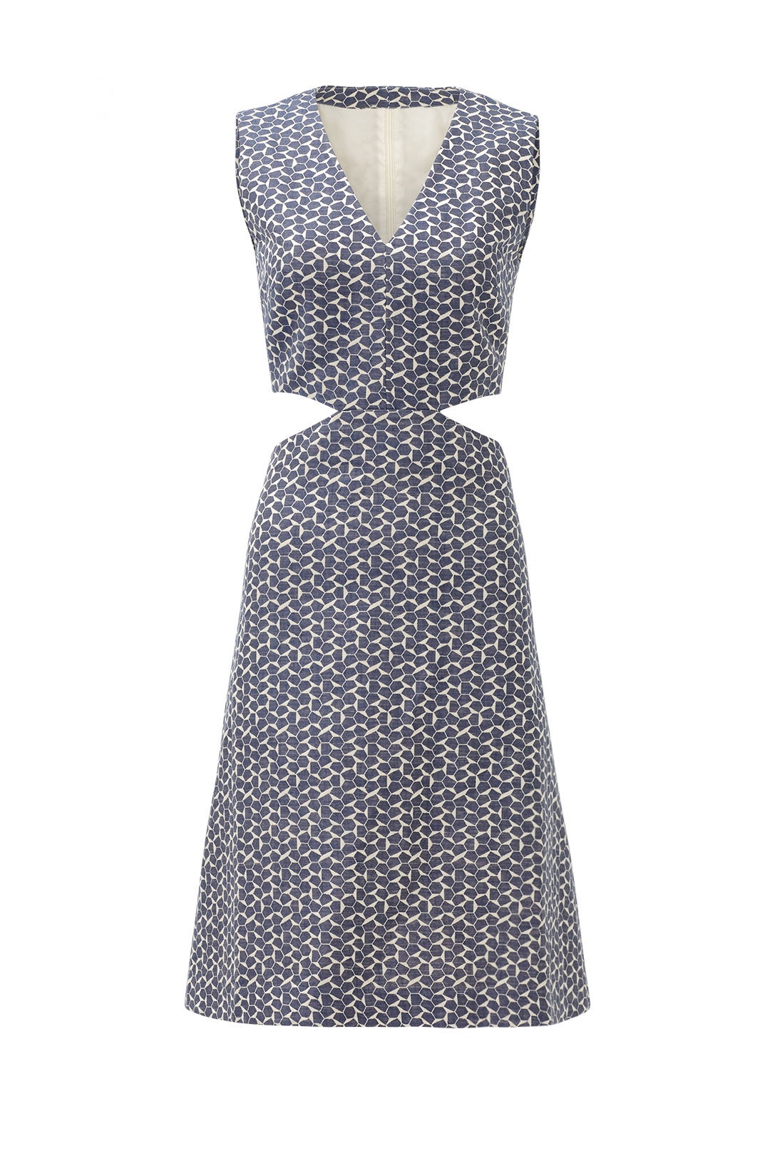 Sateen Jacquard Cutout Dress by Tory Burch