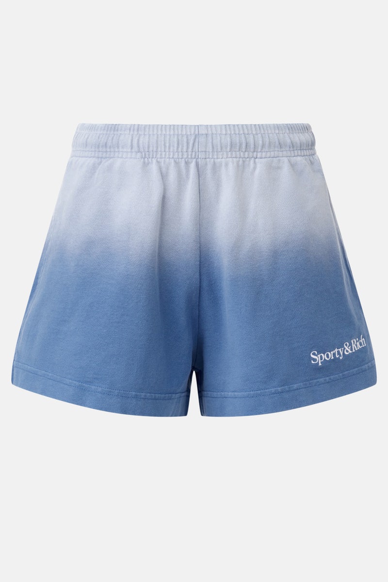 Serif Logo Embroidered Disco Shorts by Sporty & Rich - Photo 4