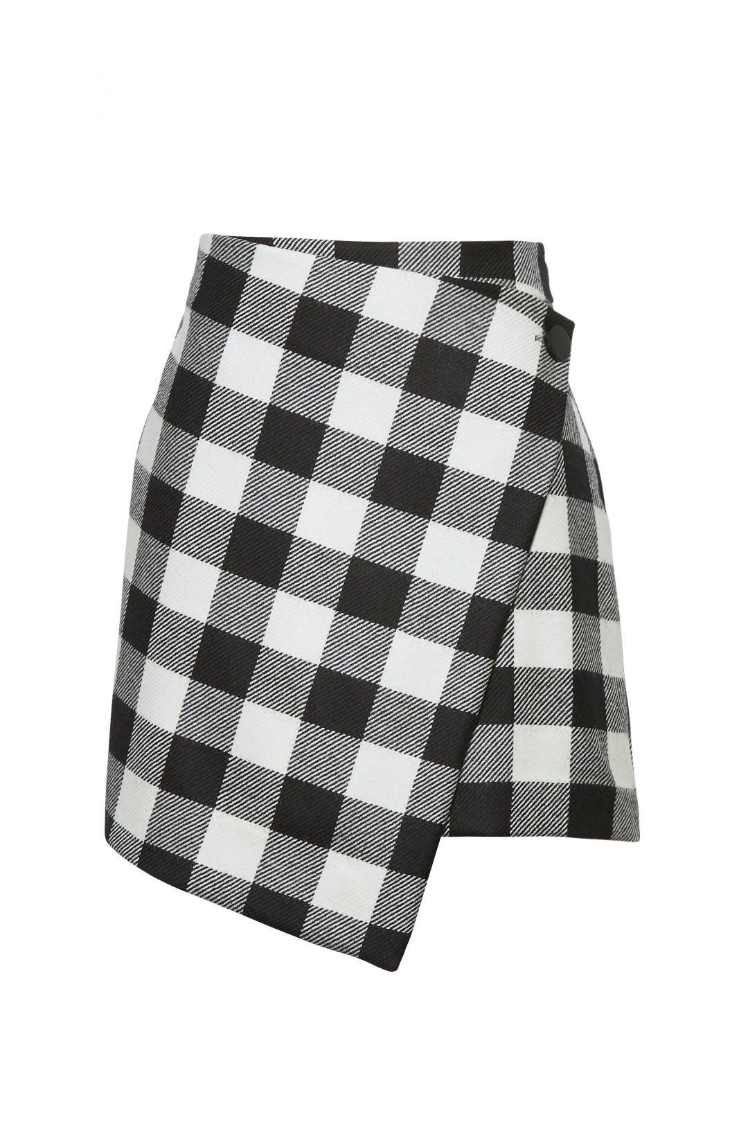 Plaid Asymmetric Wrap Skirt by Milly 3