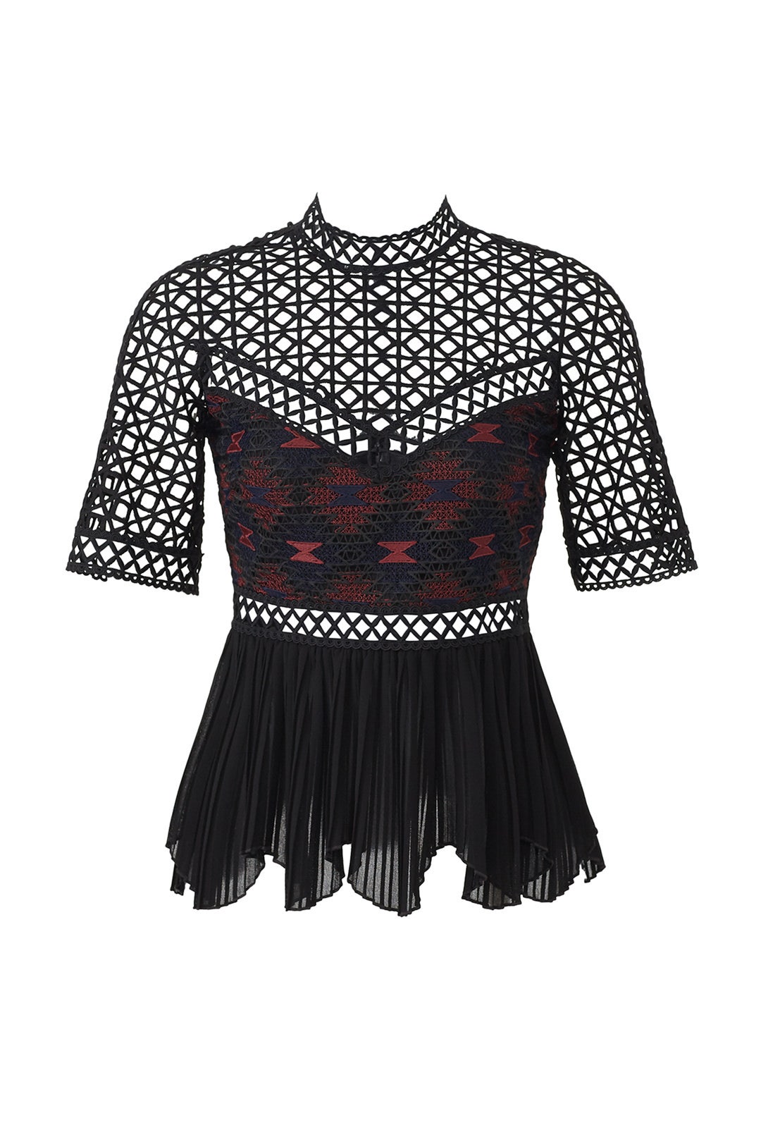 Illusion Peplum Top by PINKO