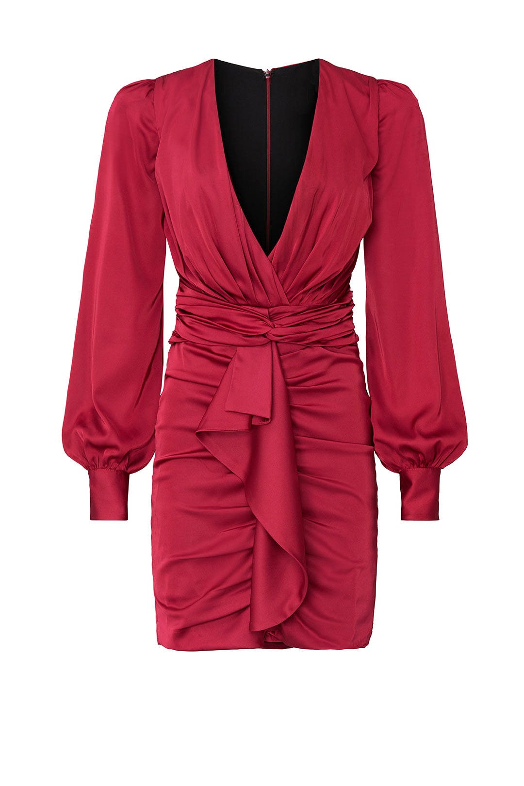 Red Ruched Dress by PatBO 4