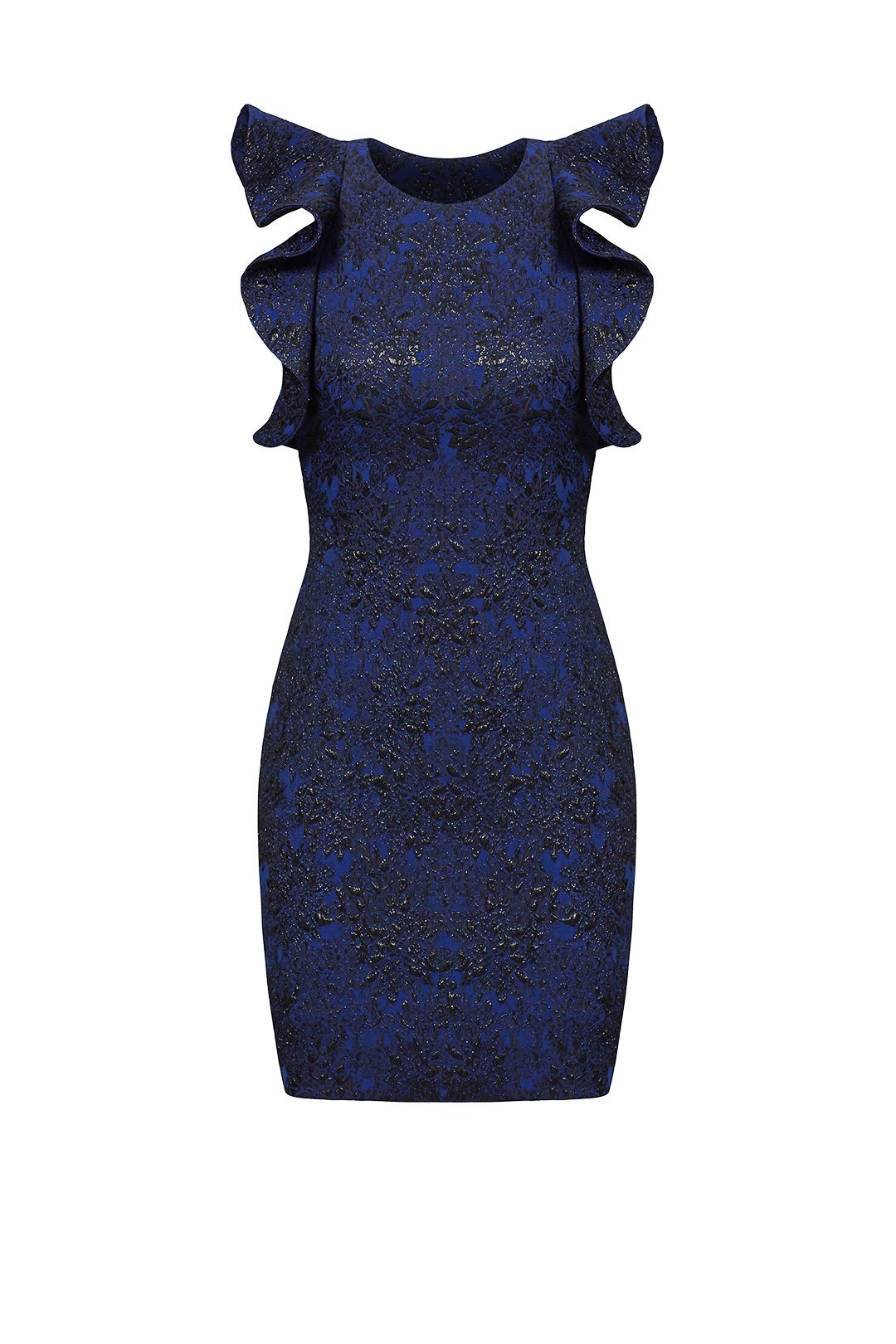 Blue Ruffle Splatter Dress by Parker 3