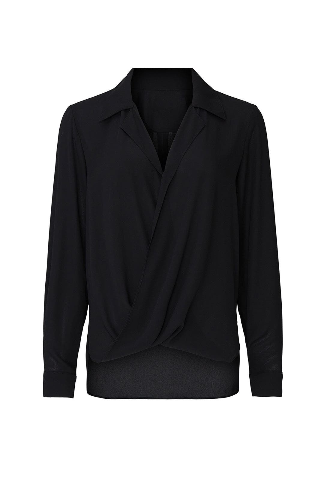Black Crossover Top by Fifteen Twenty