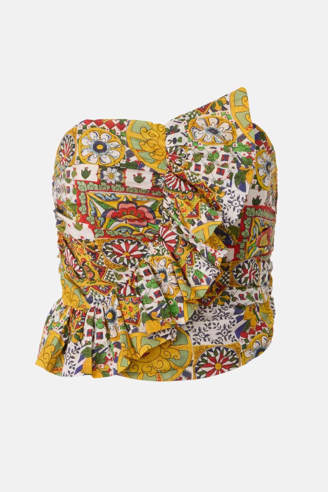 Yellow Abstract Hidalgo Top by Ro's Garden | Rent the Runway