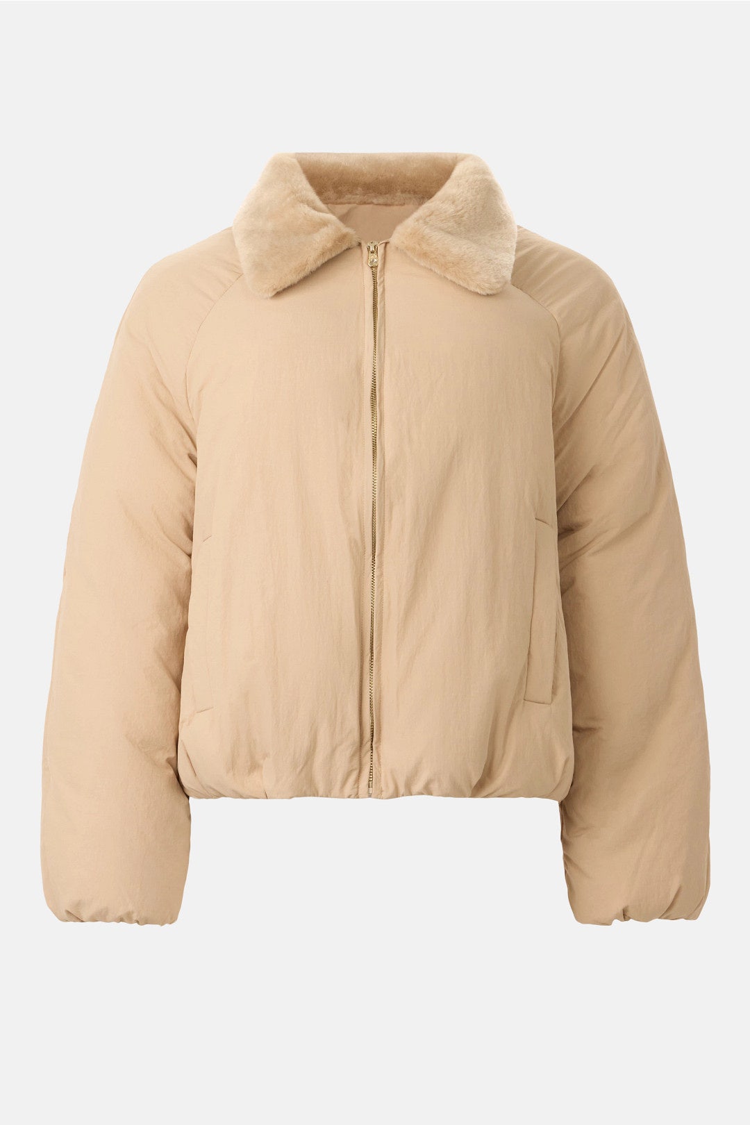 Domenica Puffer Coat With Fur Collar